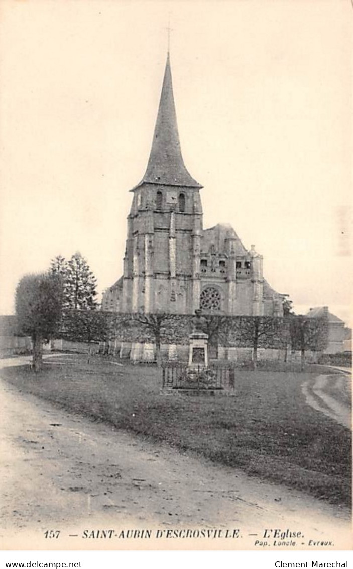 SAINT AUBIN D'ESCROSVILLE - L'Eglise - Très Bon état - Saint-Aubin-d'Ecrosville