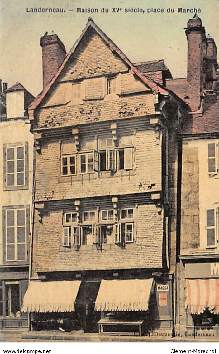 LANDERNEAU - Maison Du XVe Siècle, Place Du Marché - Très Bon état - Landerneau