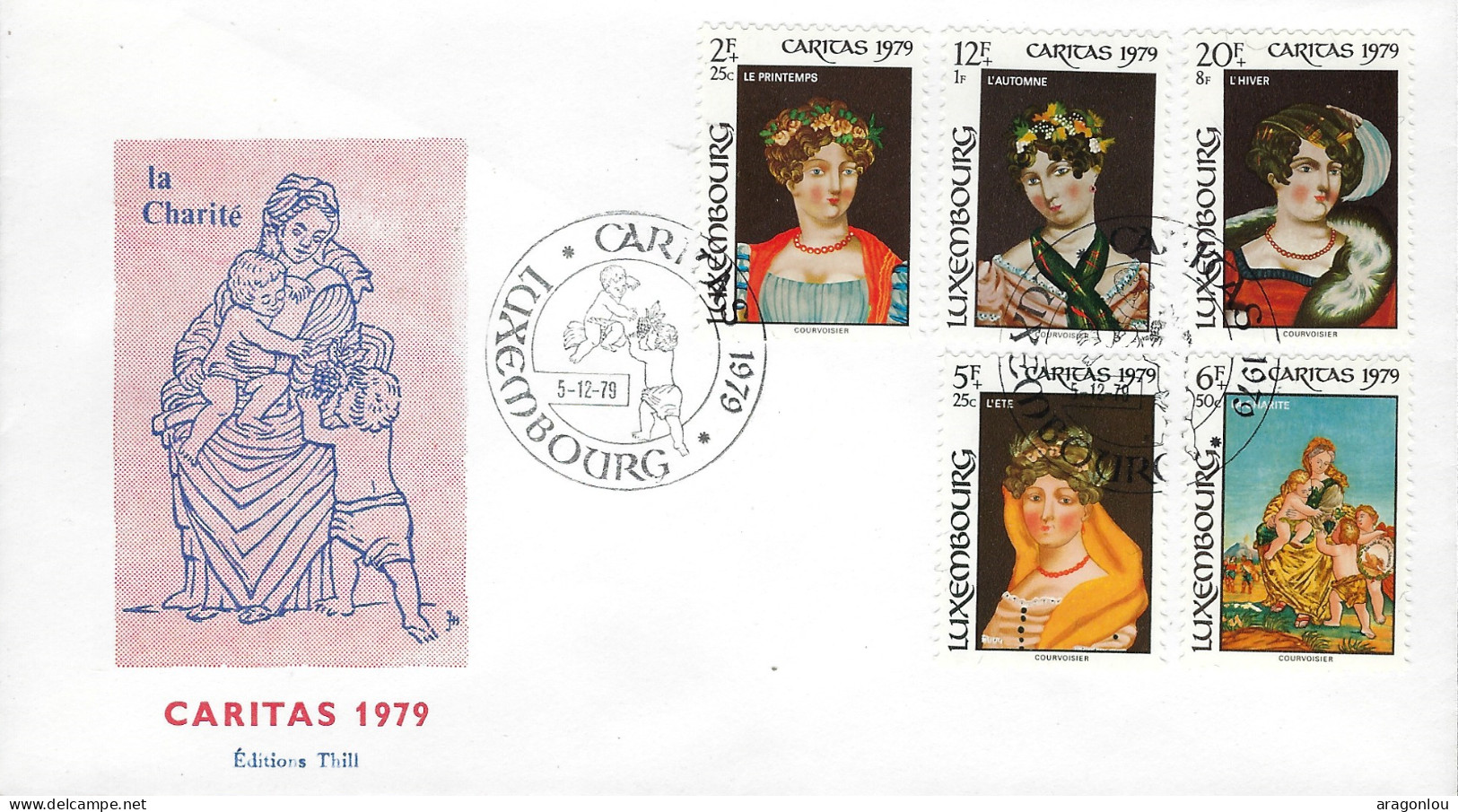 Luxembourg - Luxemburg - Lettre        Caritas  1979   La Charité - Briefe U. Dokumente