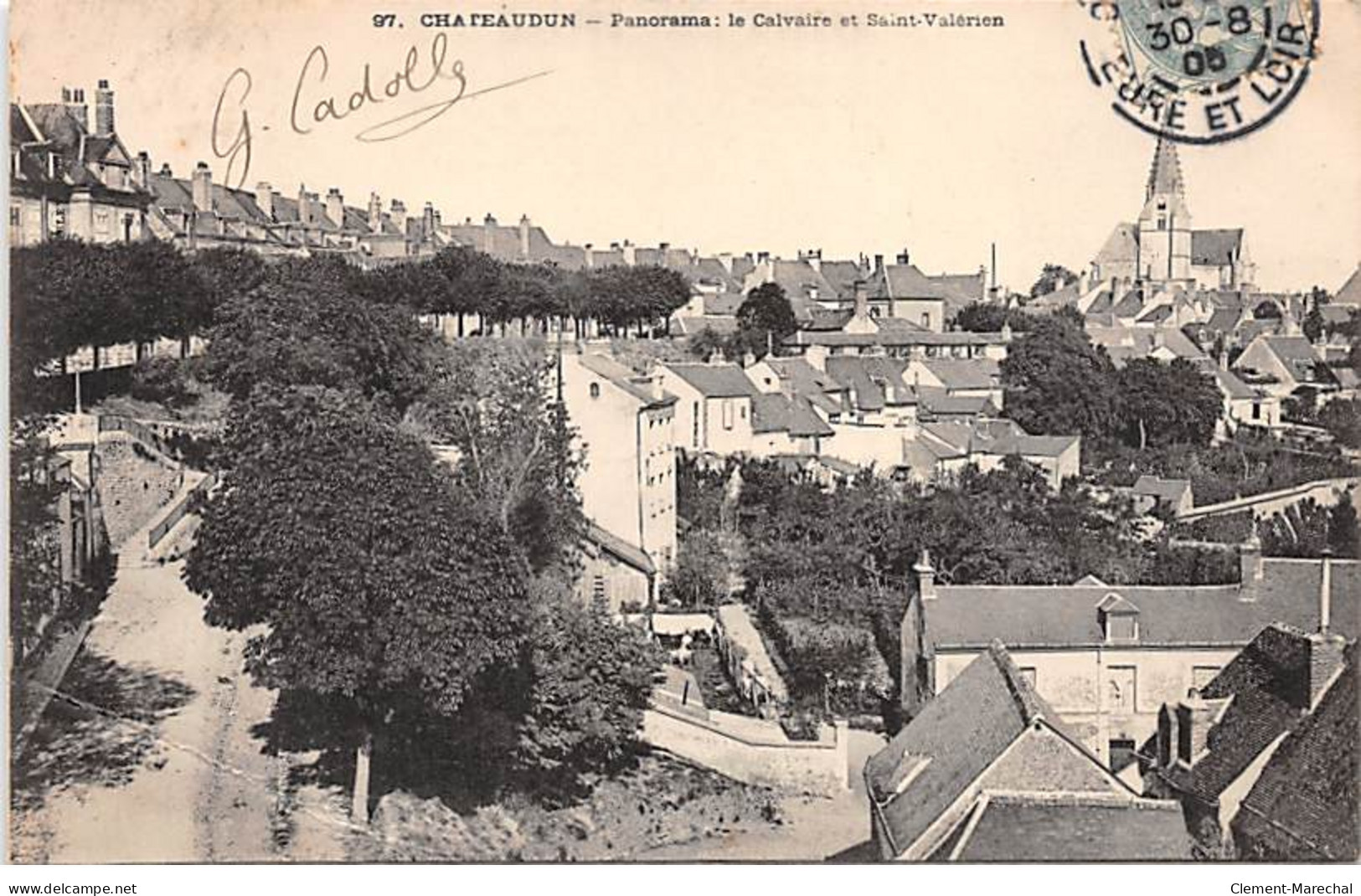 CHATEAUDUN - Panorama : Le Calvaire Et Saint Valérien - Très Bon état - Chateaudun