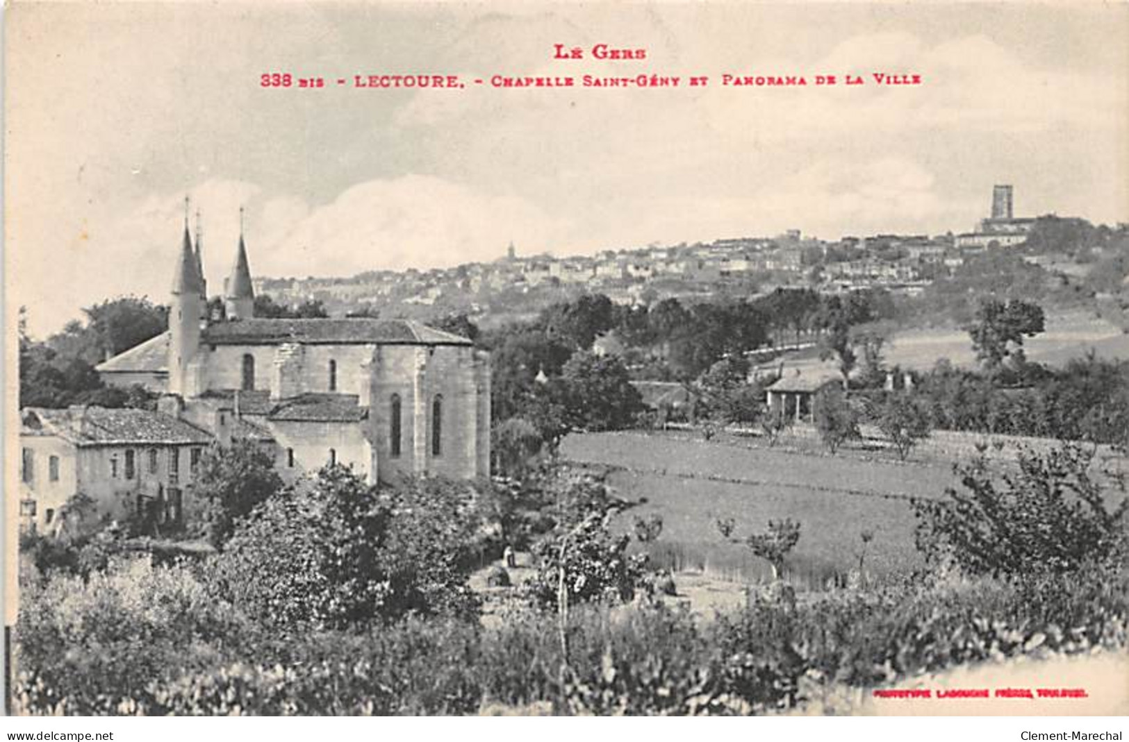 LECTOURE - Chapelle Saint Gény Et Panorama De La Ville - Très Bon état - Lectoure