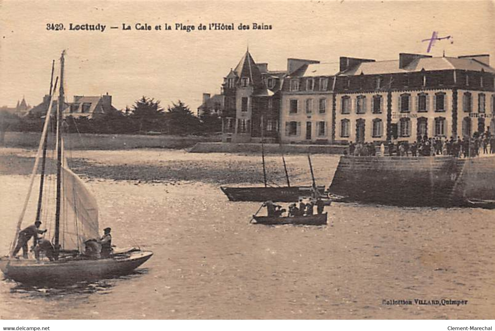 LOCTUDY - La Cale Et La Plage De L'Hôtel Des Bains - Très Bon état - Loctudy