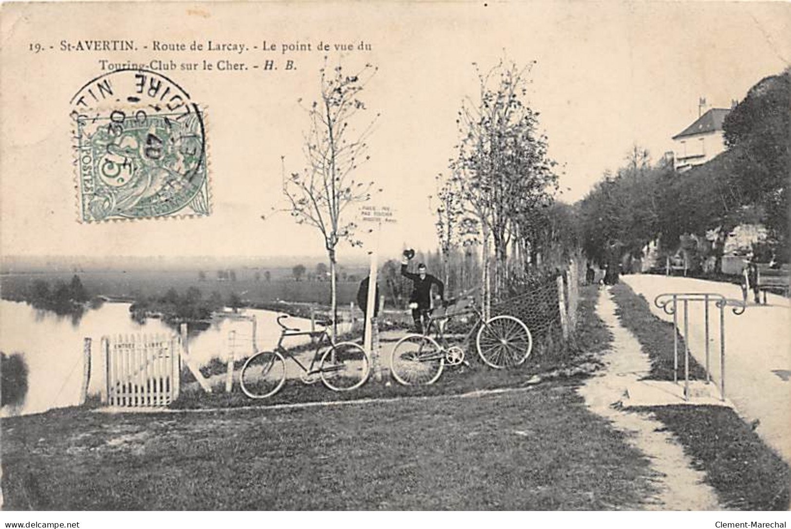 SAINT AVERTIN - Route De Larcay - Le Point De Vue Du Touring Club Sur Le Cher - Très Bon état - Saint-Avertin