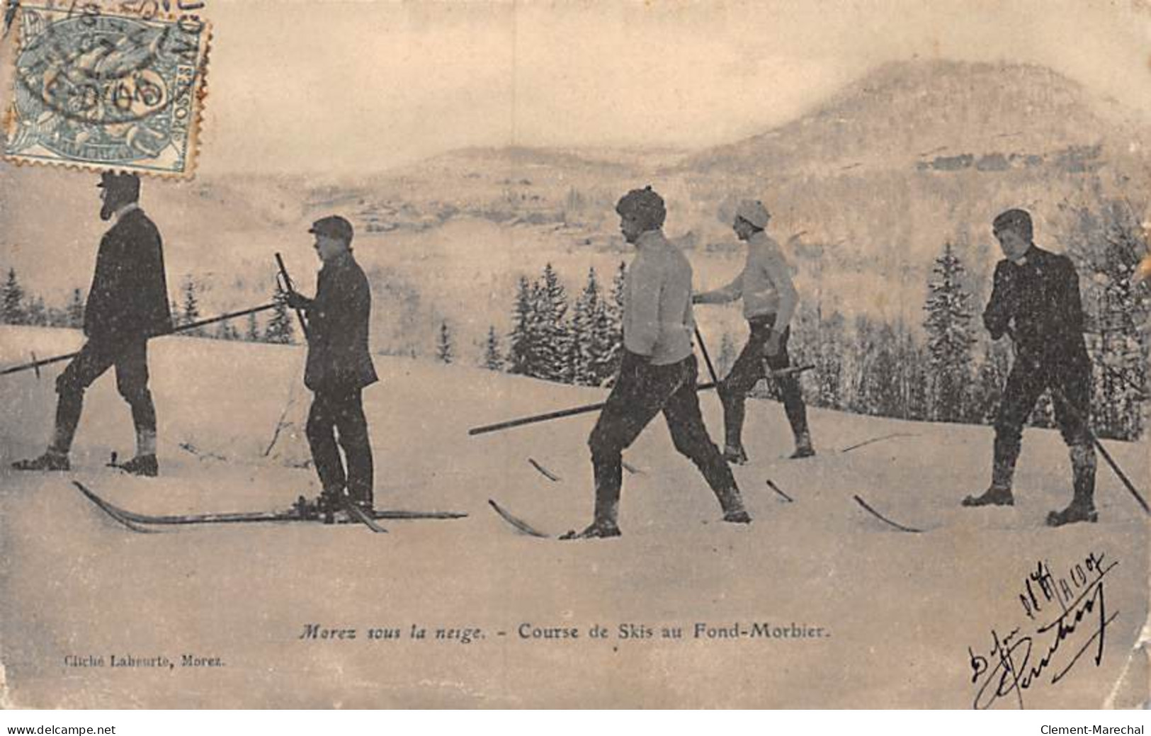 MOREZ Sous La Neige - Course De Skis Au Fond Morbier - Très Bon état - Morez