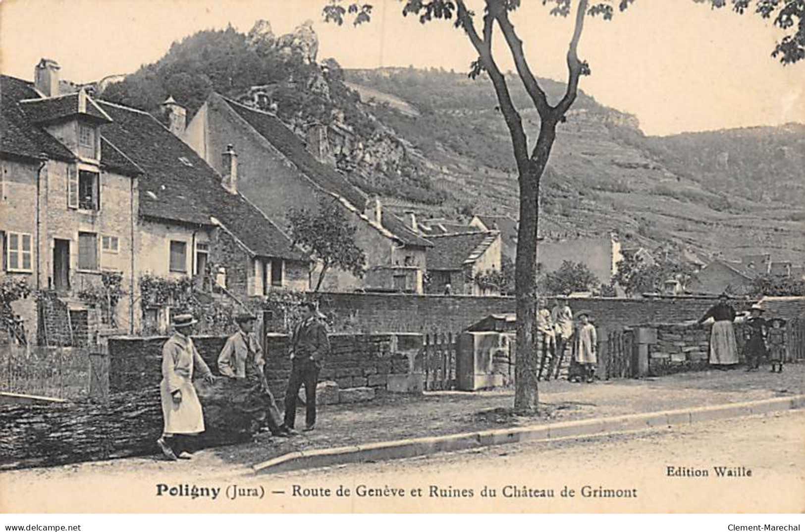 POLIGNY - Route De Genève Et Ruines Du Château De Grimont - Très Bon état - Poligny