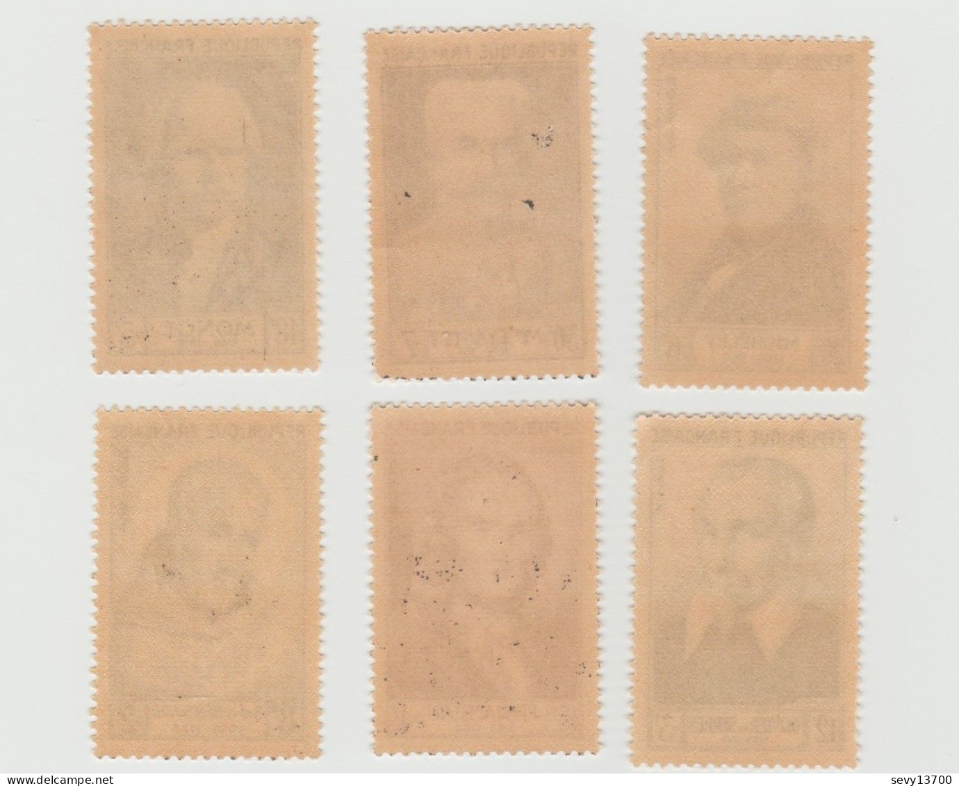 FRANCE Série Complète 6 Timbres Neufs Célébrités Année 1953 YT : 945 à 950 - Unused Stamps