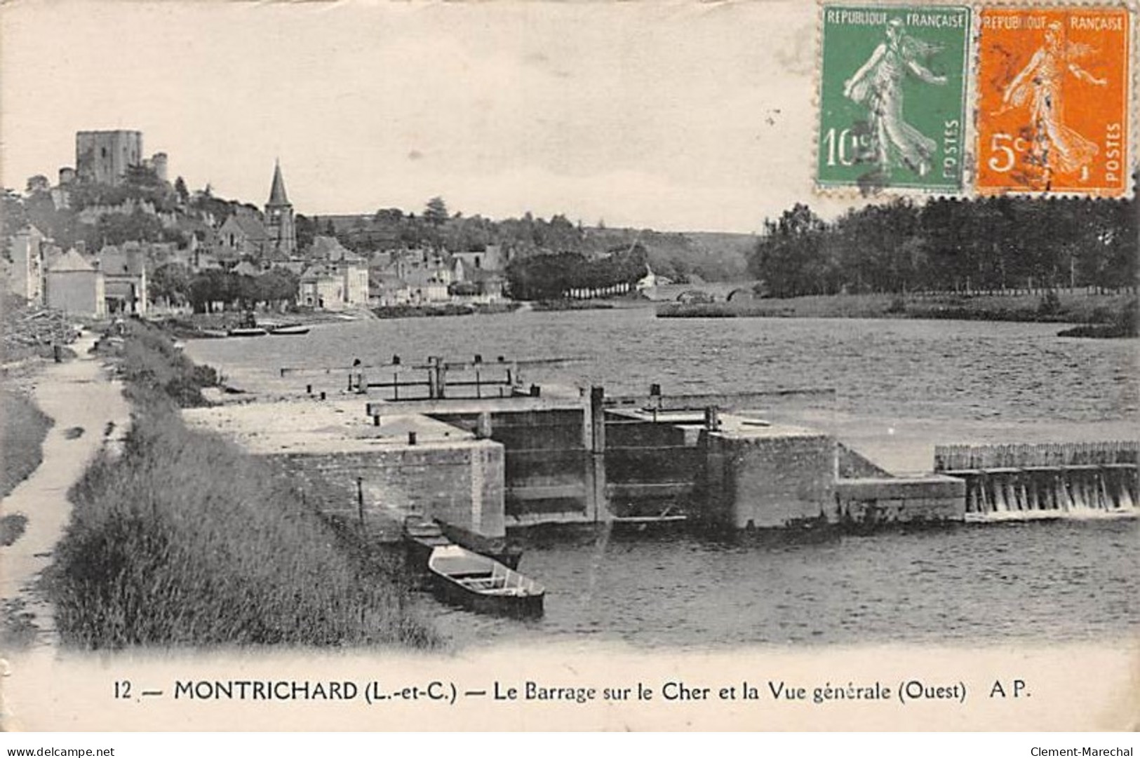 MONTRICHARD - Le Barrage Sur Le Cher Et La Vue Générale (Ouest) - Très Bon état - Montrichard