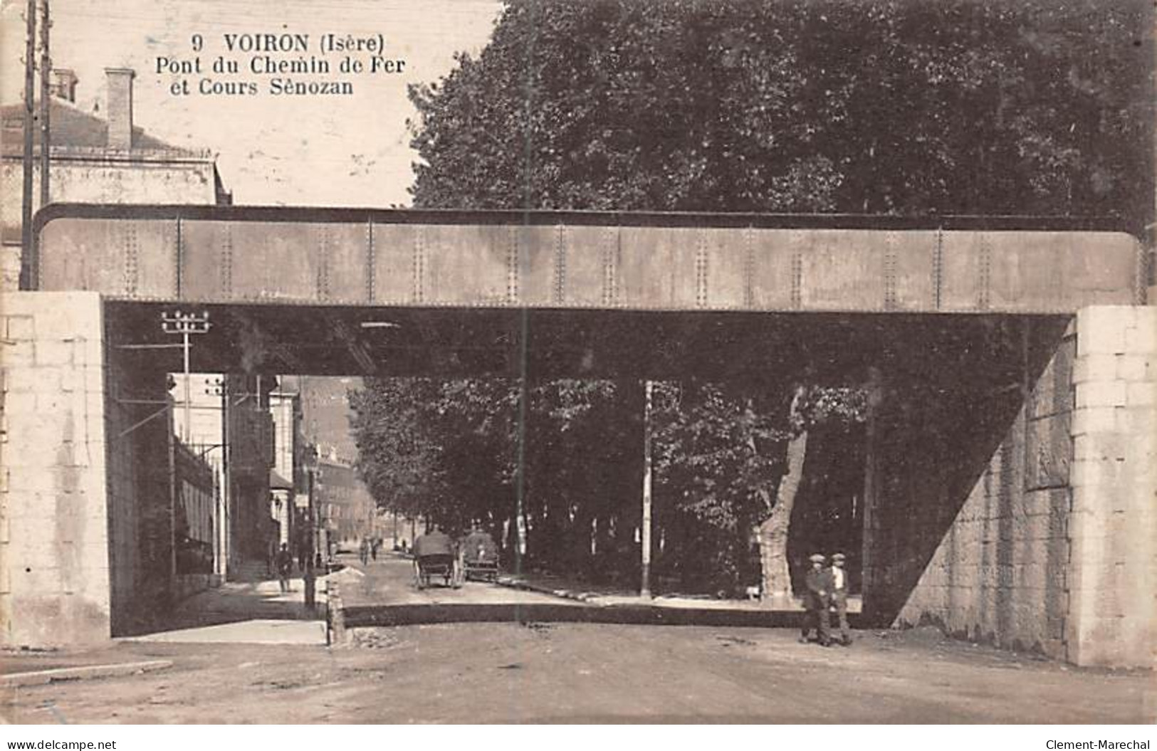 VOIRON - Pont Du Chemin De Fer Et Cours Sénozan - Très Bon état - Voiron