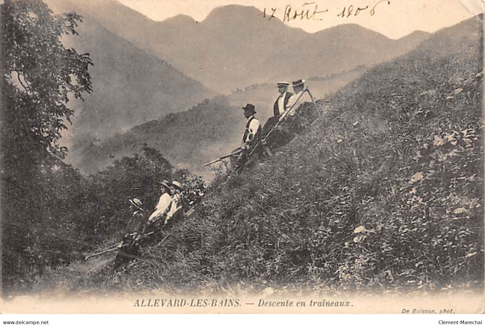 ALLEVARD LES BAINS - Descente En Traîneaux - Très Bon état - Allevard