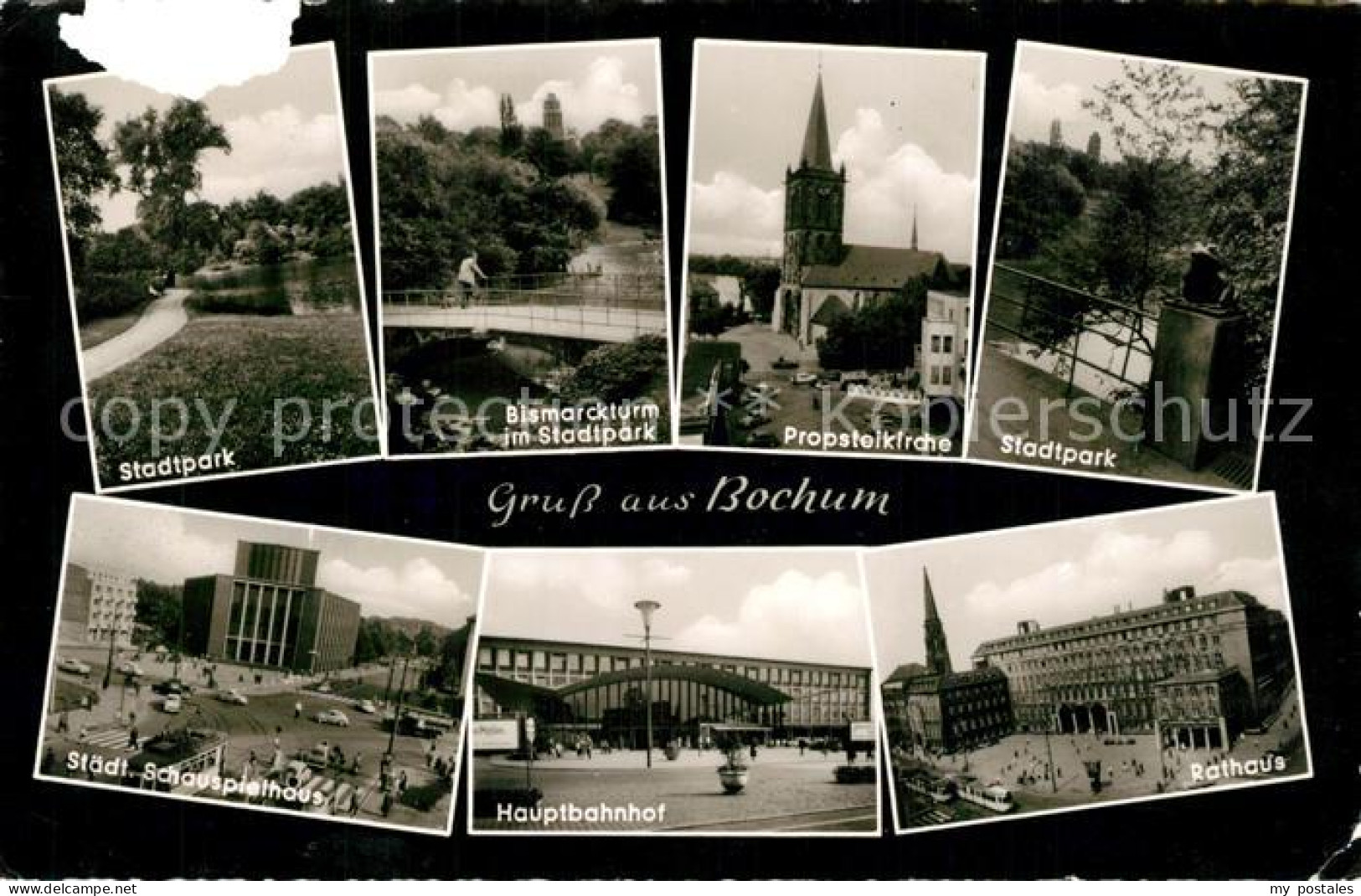 73332651 Bochum Stadtpark Bismarckturm Propsteikirche Schauspielhaus Hauptbahnho - Bochum