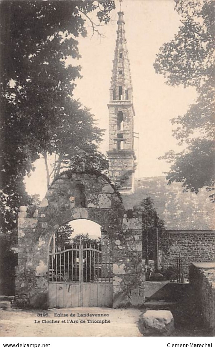 Eglise De LANDEVENNEC - Le Clocher Et L'Arc De Triomphe - Très Bon état - Landévennec