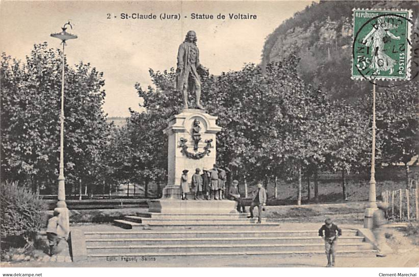 SAINT CLAUDE - Statue De Voltaire - Très Bon état - Saint Claude