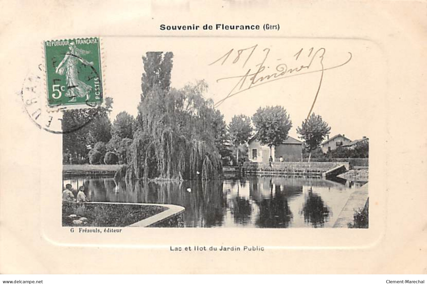 Souvenir De FLEURANCE - Lac Et Ilot Du Jardin Public - Très Bon état - Fleurance