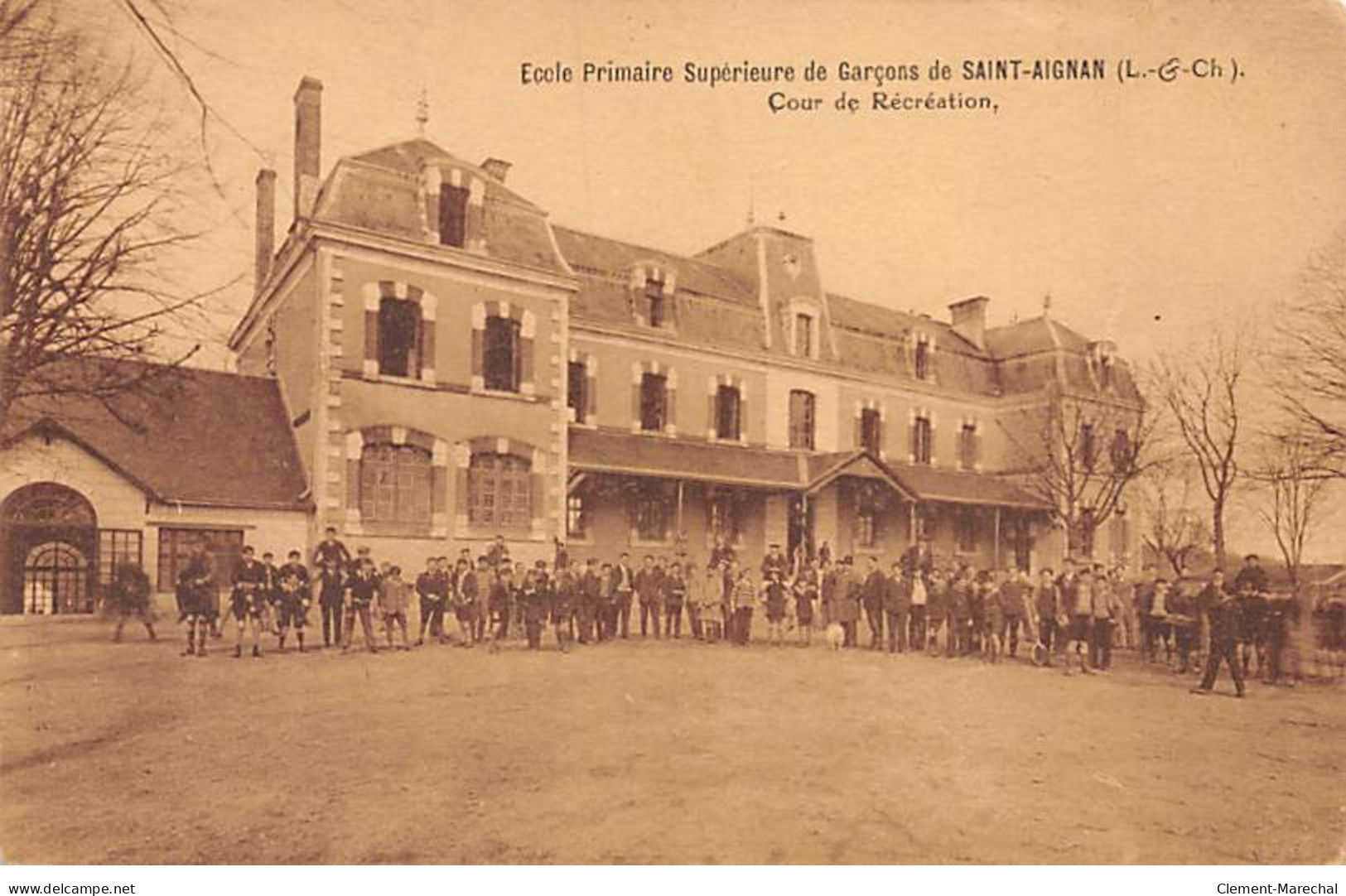 Ecole Primaire Supérieure De Garçons De SAINT AIGNAN - Cour De Récréation - Très Bon état - Saint Aignan