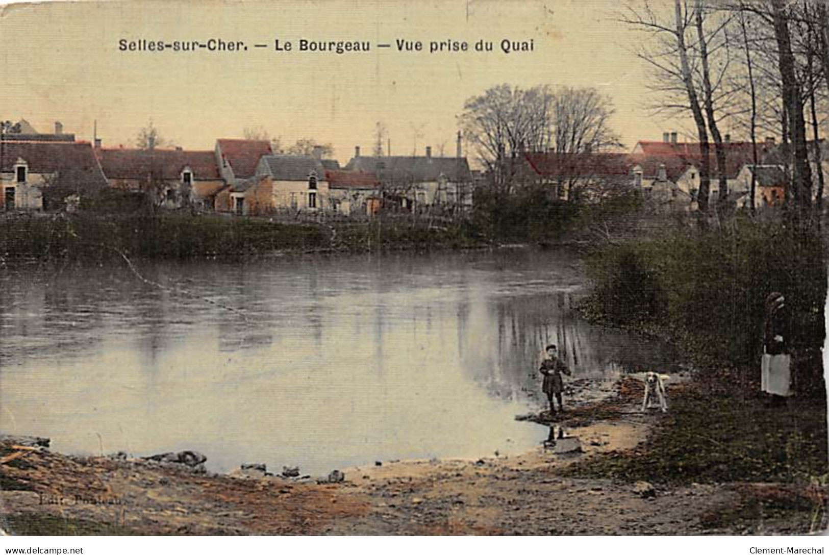 SELLES SUR CHER - Le Bourgeau - Vue Prise Du Quai - état - Selles Sur Cher