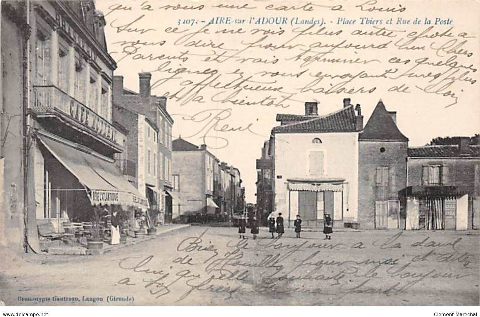 AIRE SUR L'ADOUR - Place Thiers Et Rue De La Poste - Très Bon état - Aire