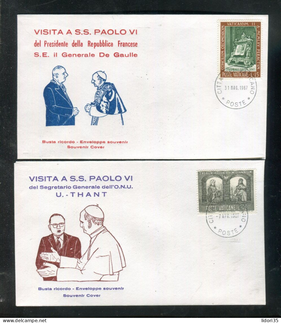 "VATIKAN" 1967, 2 Sonderbriefe (L1215) - Popes