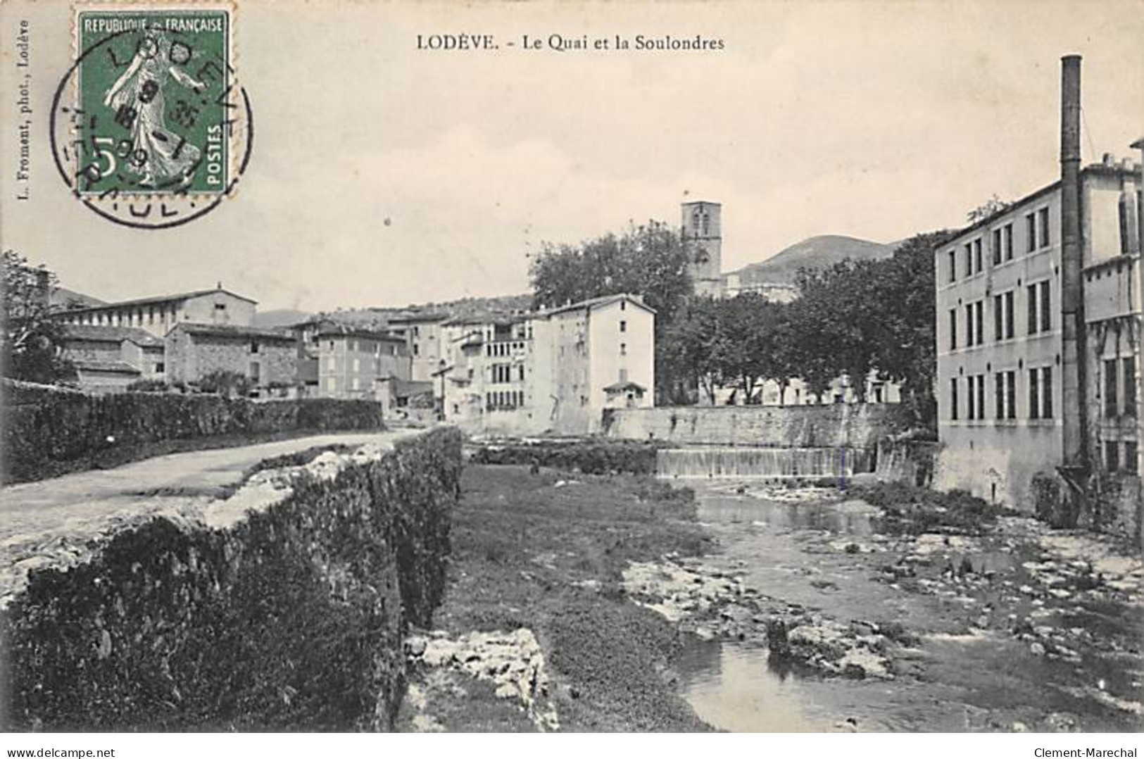 LODEVE - Le Quai Et La Soulondres - Très Bon état - Lodeve