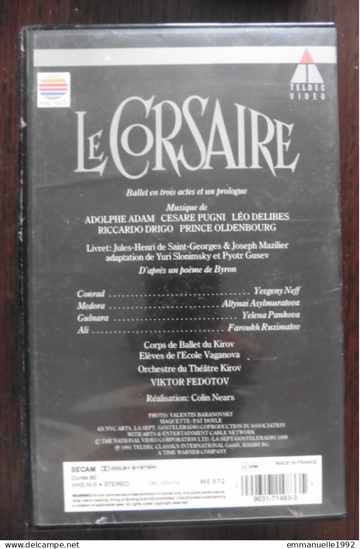 VHS Le Corsaire Par Le Ballet Du Kirov - Yevgeny Neff A.Asylmuratova Y. Pankova - Concert Et Musique