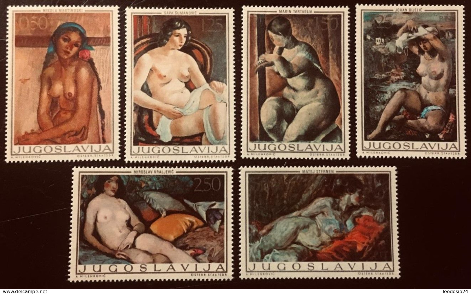 YUGOSLAVIA 1968  1242 A 1247 ** - Unused Stamps