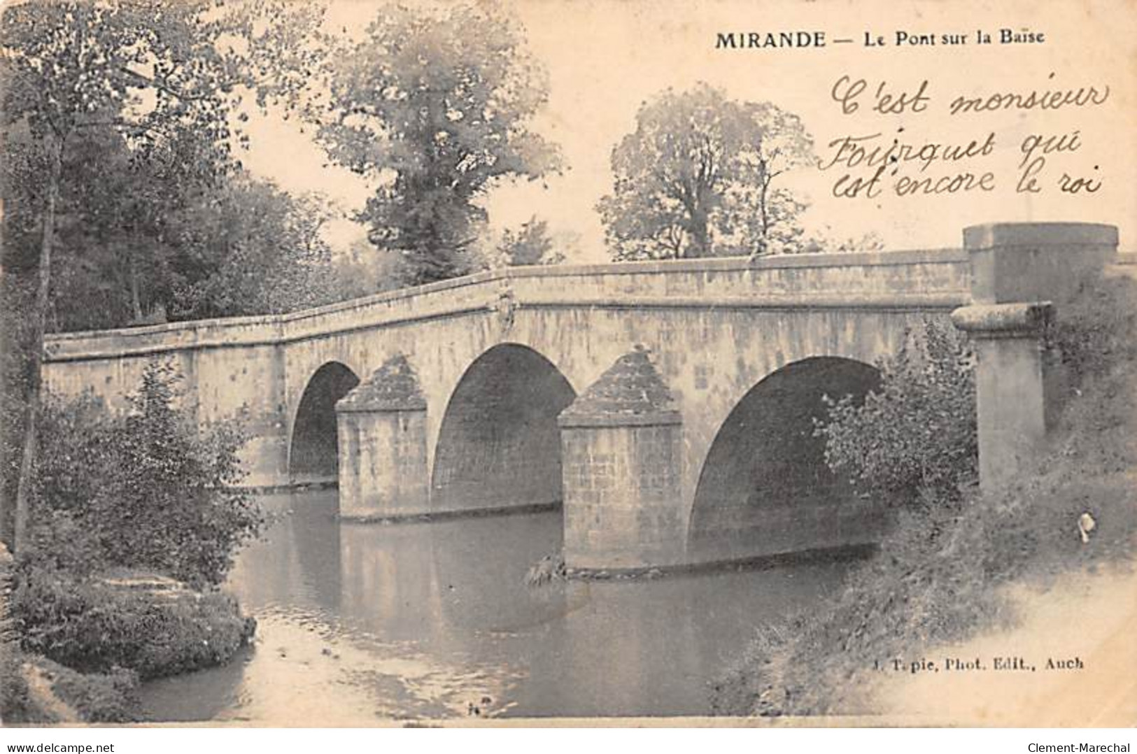 MIRANDE - Le Pont Sur La Baise - Très Bon état - Mirande