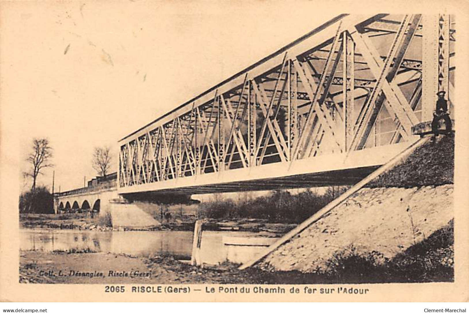 RISCLE - Le Pont Du Chemin De Fer Sur L'Adour - Très Bon état - Riscle