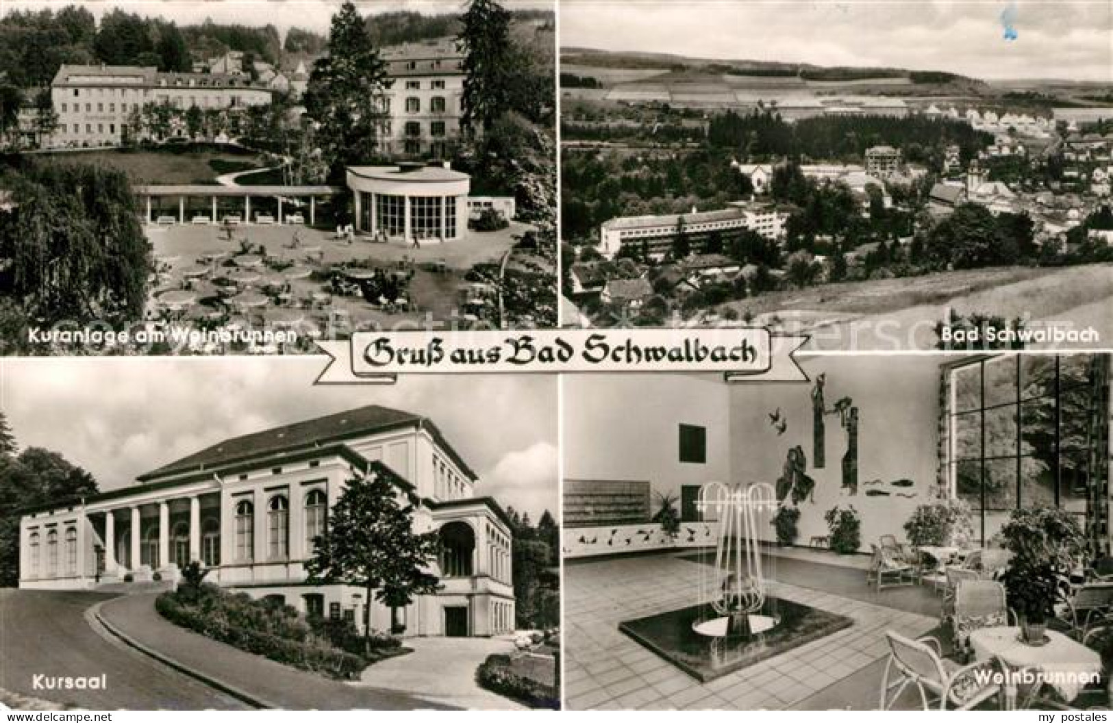 73332508 Bad Schwalbach Kuranlage Weinbrunnen Kursaal Panorama Bad Schwalbach - Bad Schwalbach