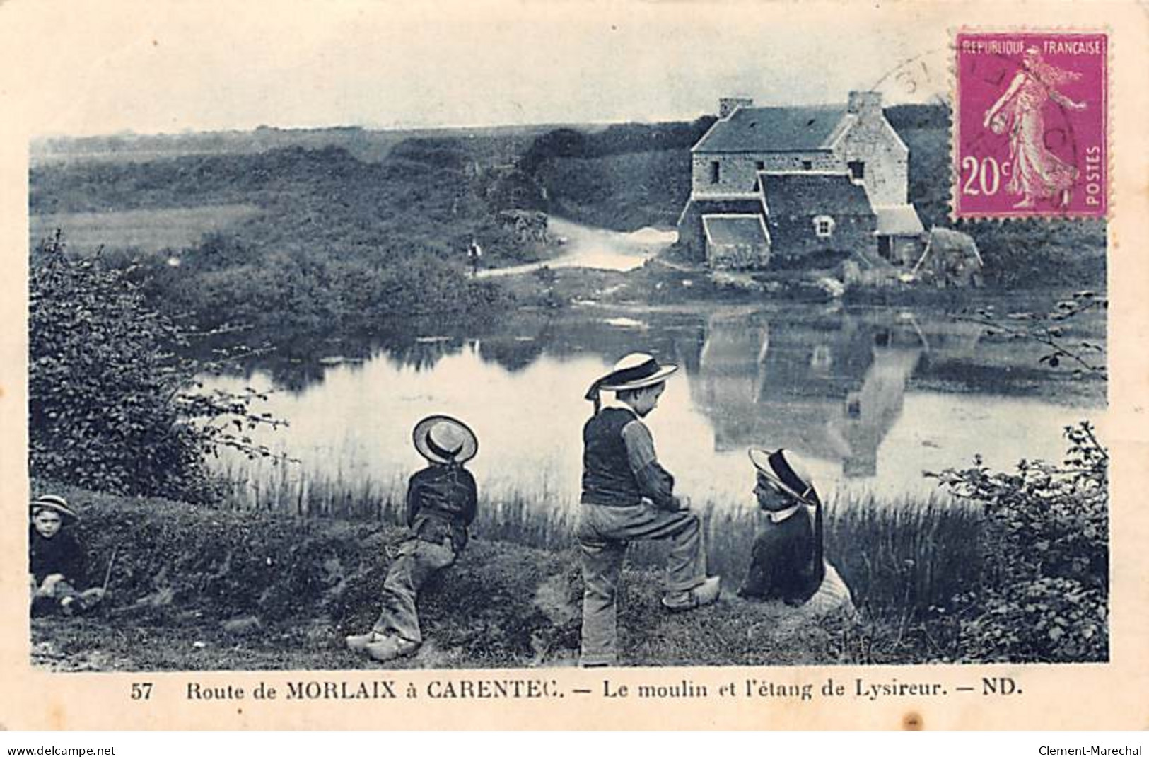 Route De MORLAIX à CARANTEC - Le Moulin Et L'Etang De LYSIREUR - Très Bon état - Autres & Non Classés