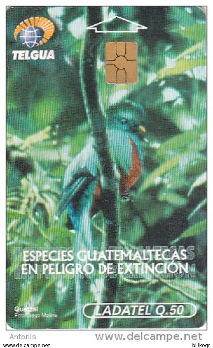 GUATEMALA - Animals Of Guatemala/Quetzal, Chip GEM3.1(black), Used - Faroe Islands