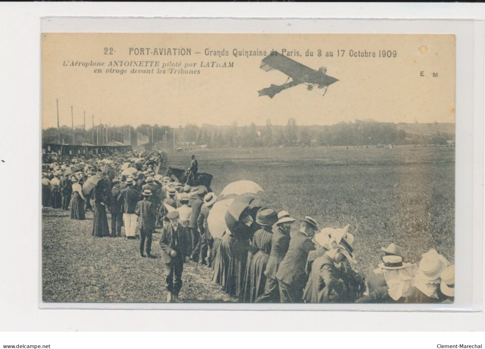 JUVISY - Port-Aviation - Grande Quinzaine De Paris 1909 - L'Aéroplane Antoinette Piloté Par Latham - Très Bon état - Juvisy-sur-Orge