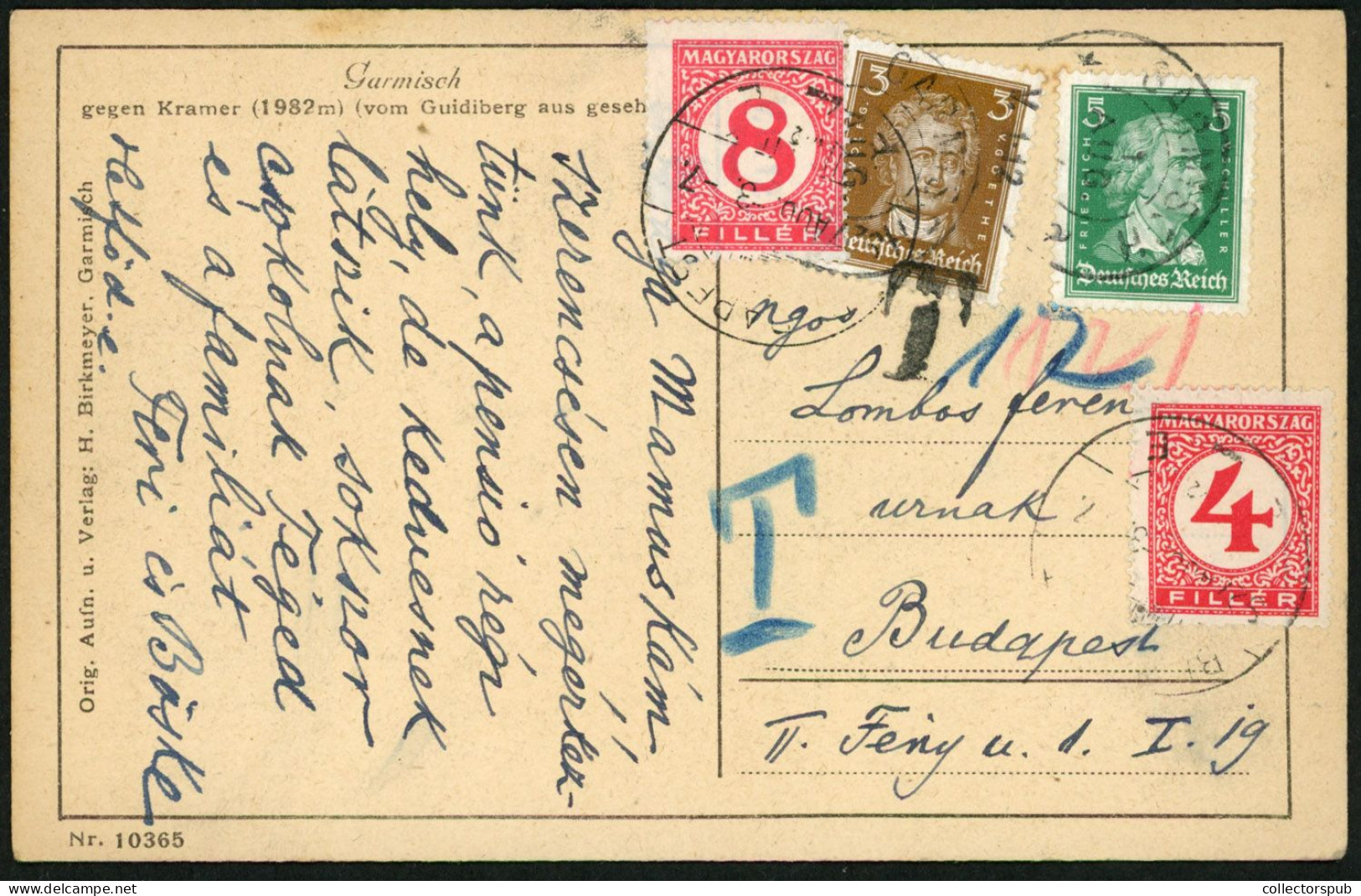 1927. Postcard From Germany With Postage Due Stamps - Lettres & Documents