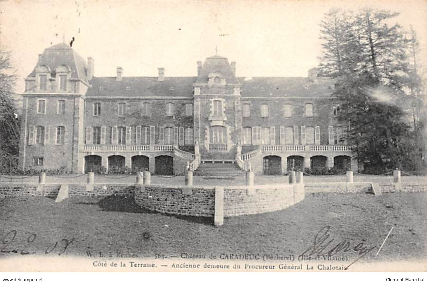 Château De CARADEUC (Bécherel) - Côté De La Terrasse - Très Bon état - Bécherel