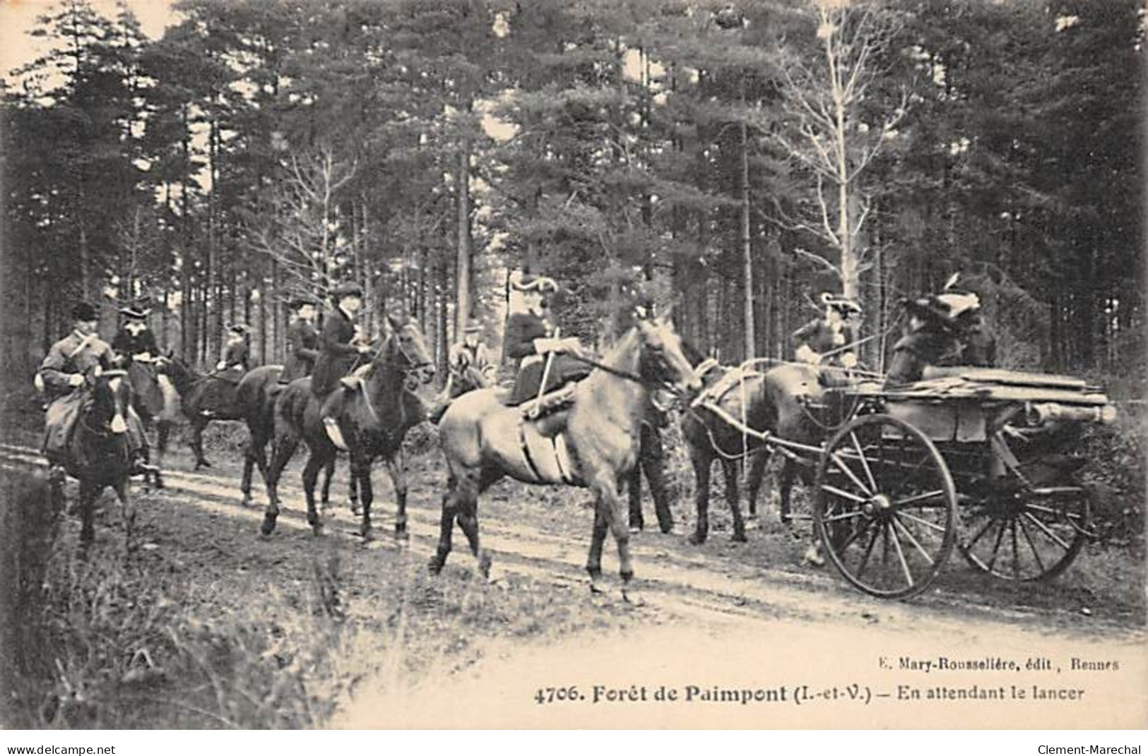 Forêt De PAIMPONT - En Attendant Le Lancer - Très Bon état - Paimpont