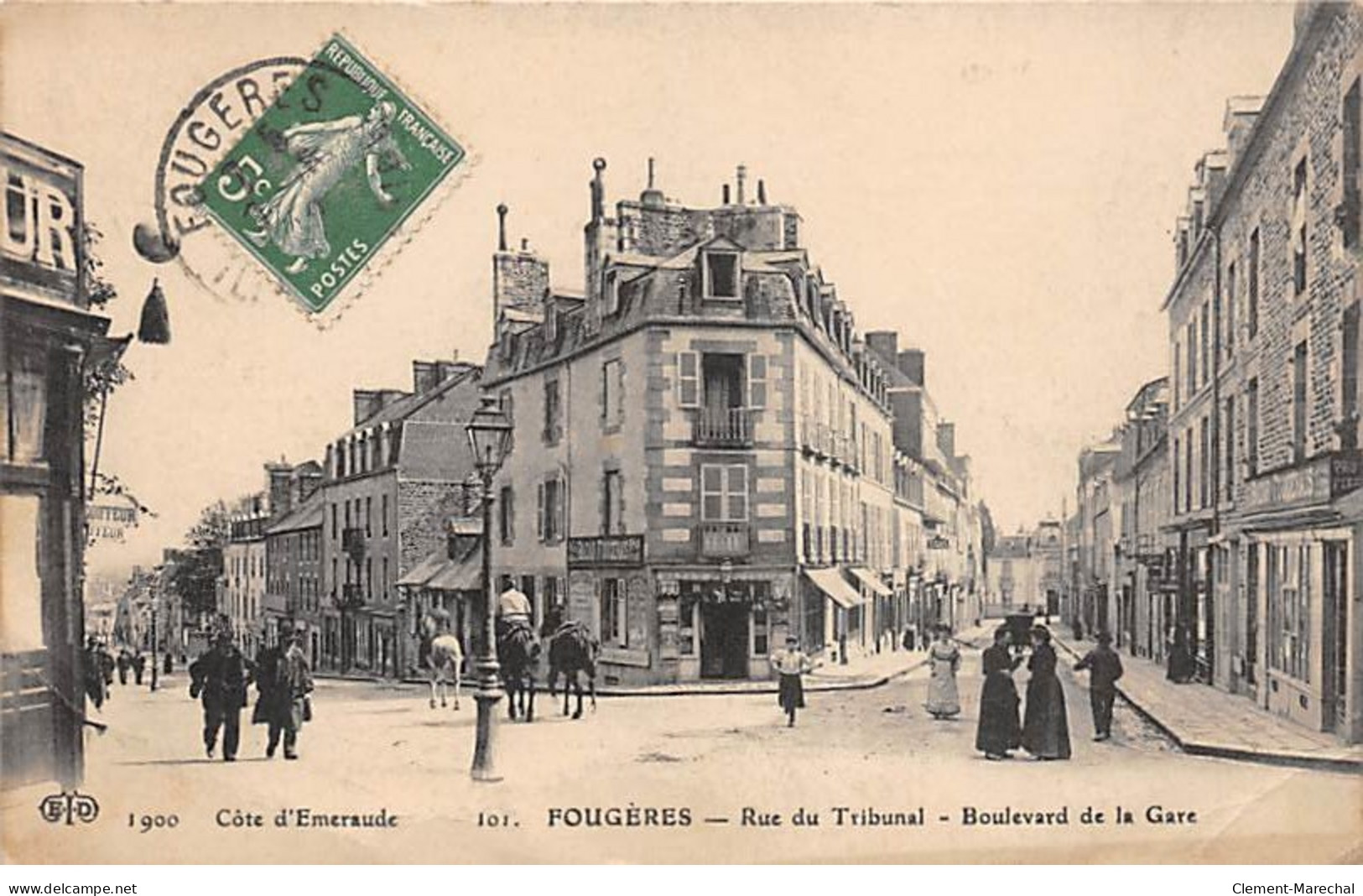 FOUGERES - Rue Du Tribunal - Boulevard De La Gare - Très Bon état - Fougeres