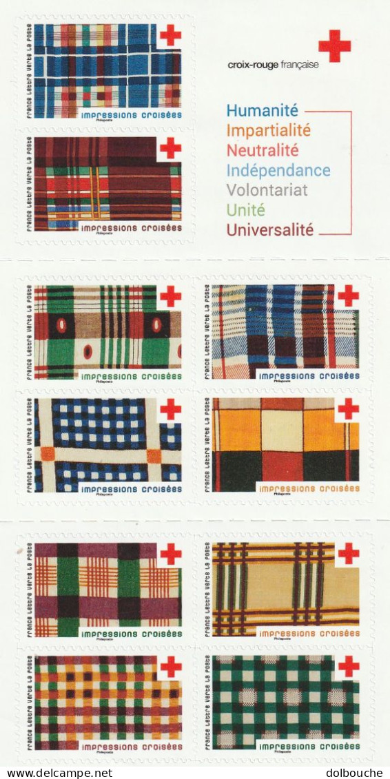 F2022 France Neuf Carnet  Croix Rouge Impressions Croisés 2123 2132 - Croix Rouge