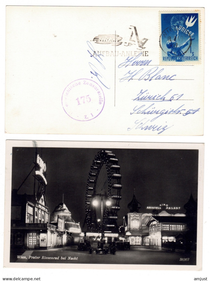 Autriche // 1949 //  Carte De Wien Censurée Pour La Suisse - Briefe U. Dokumente