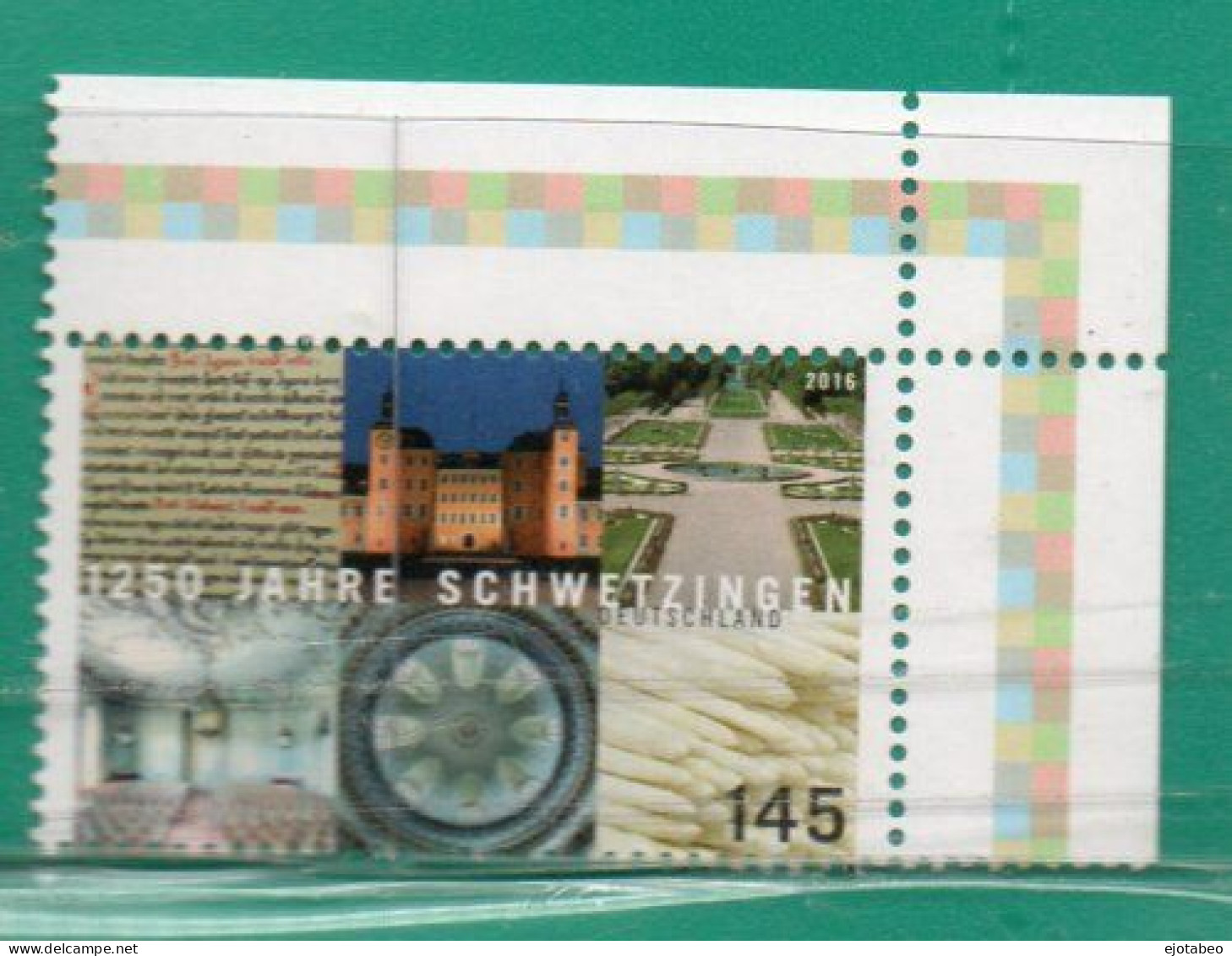 78 Alemania Federal 2016 YT  3010 Ss Mint  Esquina De Hoja- TT: 1250Jahre Schwetzingen-Yvert E 4.30 - Nuovi