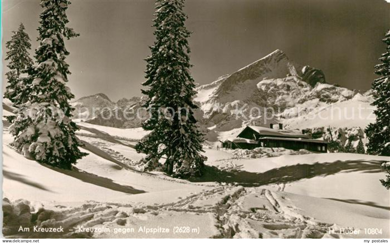 73332251 Garmisch-Partenkirchen Kreuzeck Kreuzalm Mit Alpspitze Garmisch-Partenk - Garmisch-Partenkirchen