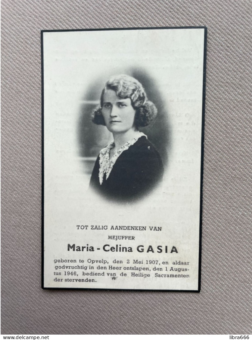 GASIA Maria Celina °OPVELP 1907 +OPVELP 1946 - Todesanzeige