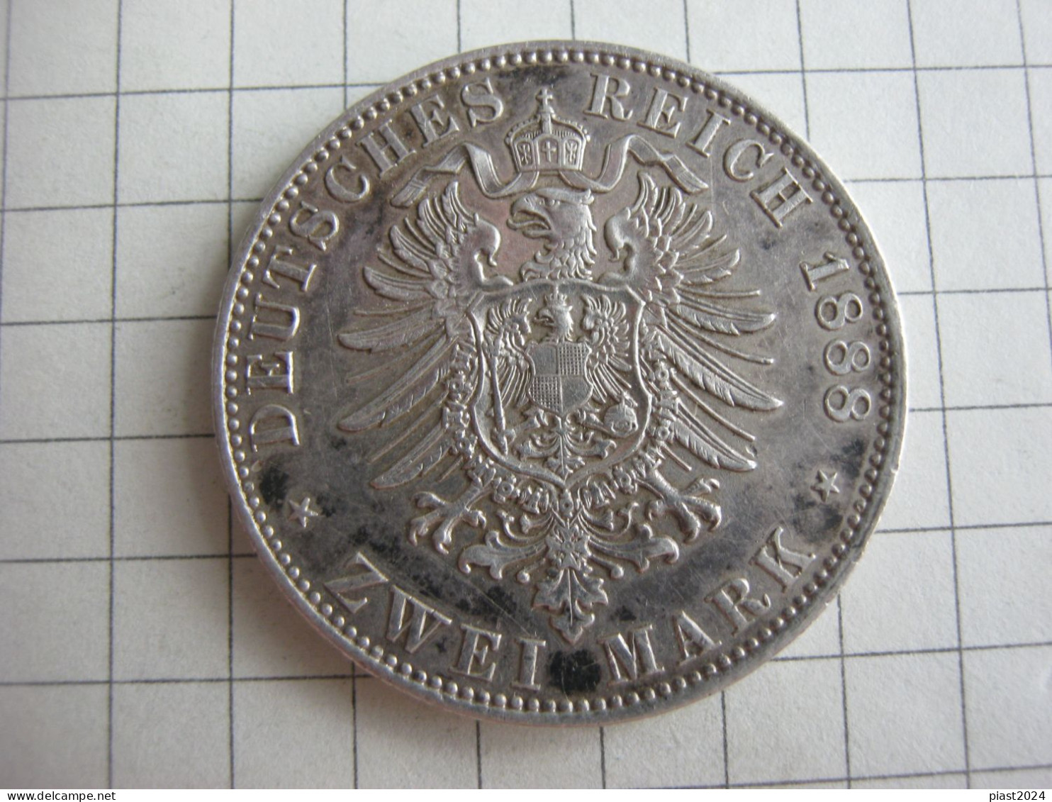Prussia 2 Mark 1888 A - 2, 3 & 5 Mark Silver