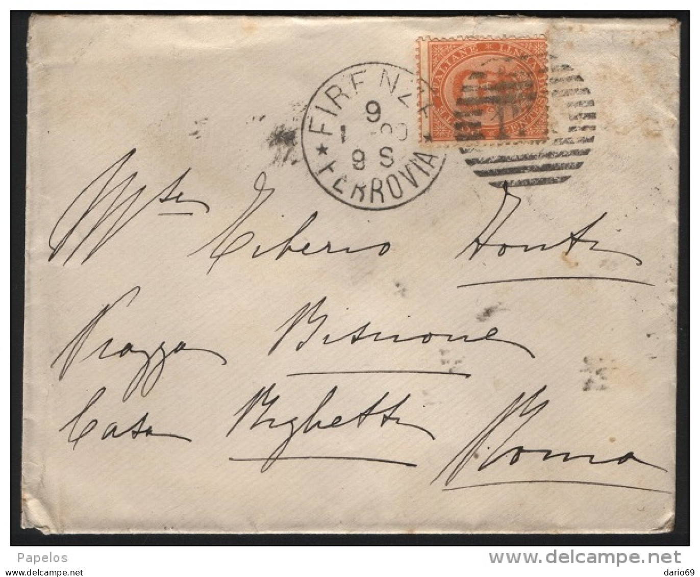 1890   LETTERA CON ANNULLO  FIRENZE - Poststempel