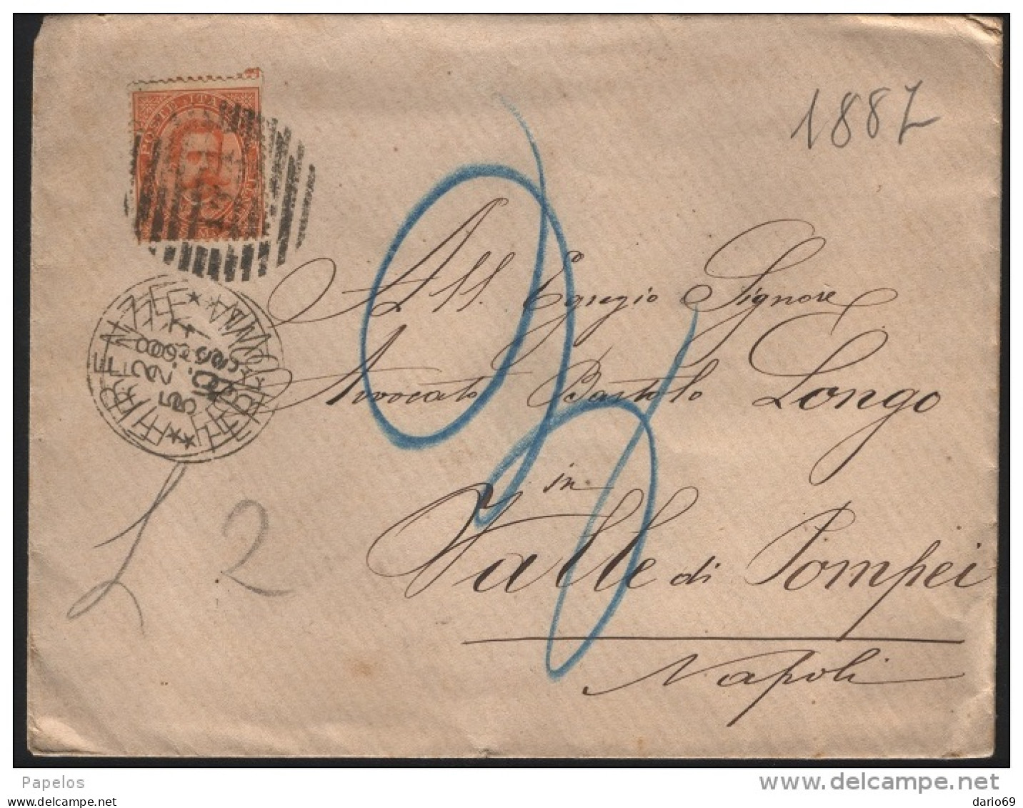 1887 LETTERA CON ANNULLO FIRENZE - Storia Postale