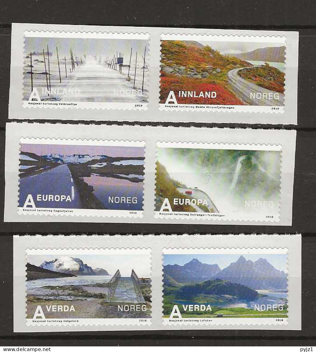 2010 MNH Norway, Mi 1714-19 Postfris** - Unused Stamps