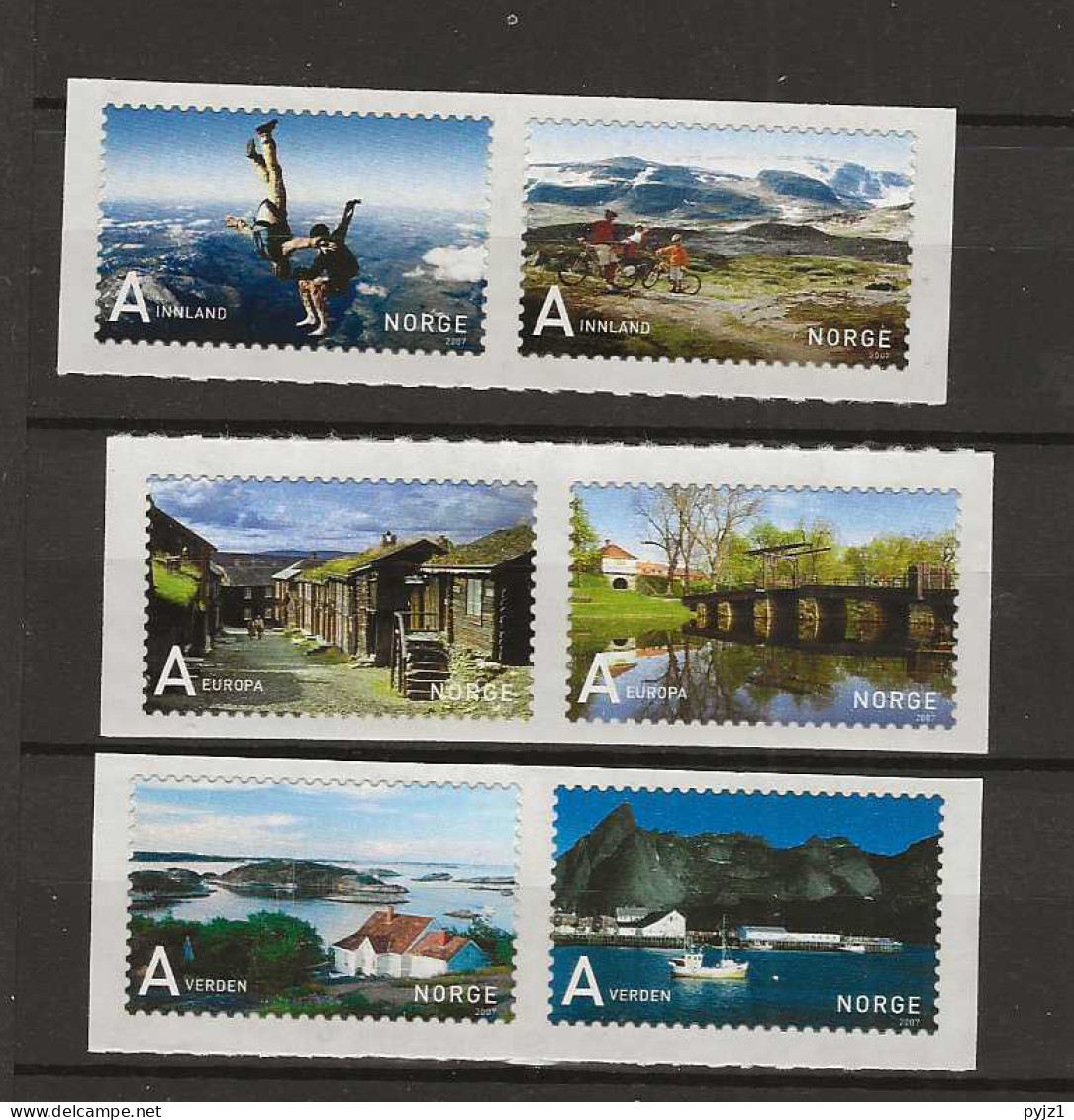 2007 MNH Norway, Mi 1610-15 Postfris** - Unused Stamps