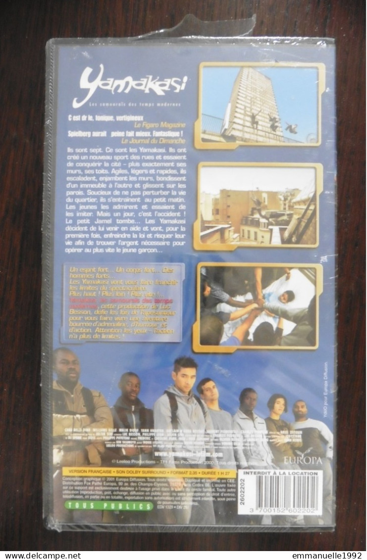 VHS Yamakasi 2001 De Ariel Zeitoun Luc Besson - Neuf Sous Cellophane - Azione, Avventura