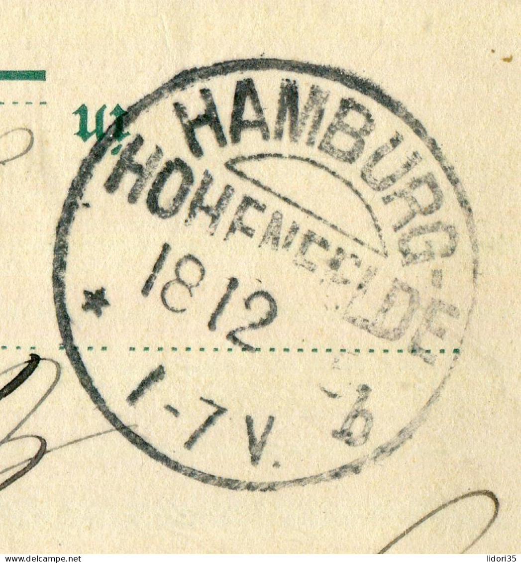 "DEUTSCHES REICH" 1895, "KOS"-K1 "HAMBURG (HOHENFELDE)" Als Ankunftsstempel Auf Postkarte Ex Berlin (L1222) - Cartes Postales