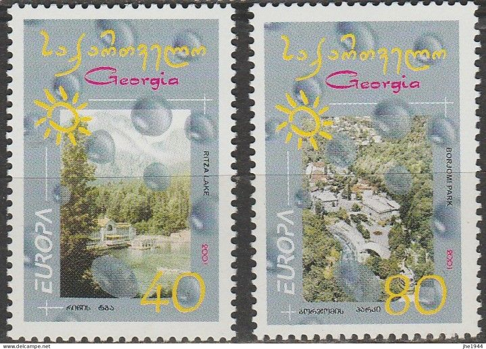 Georgie  Europa 2001 N° 295/ 296 ** L'eau - 2001