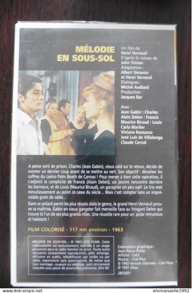 VHS Mélodie En Sous-Sol Henri Verneuil - Jean Gabin Alain Delon Neuf Sous Cellophane - Classici
