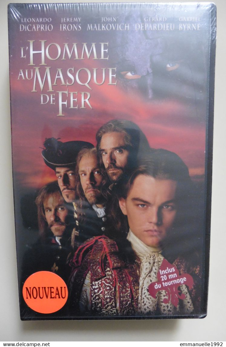 VHS L'homme Au Masque De Fer - Leonardo DiCaprio Jeremy Irons John Malkovich Neuf Sous Cellophane - Actie, Avontuur