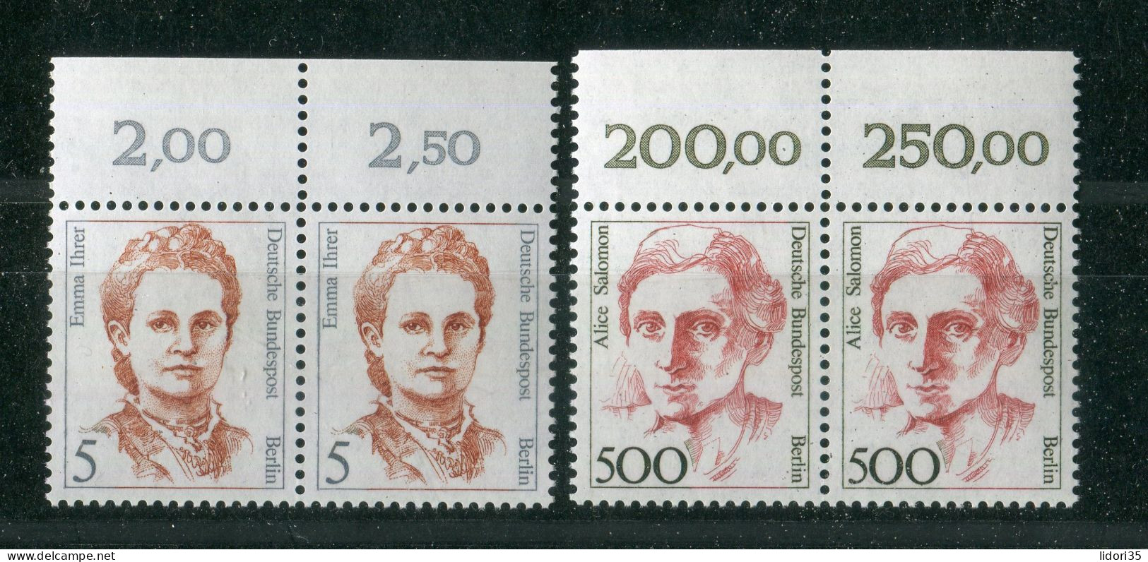 "BERLIN" 1989, Mi. 830 Und 833 Waagrechte Paare ** (L1226) - Unused Stamps